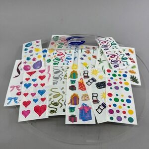 Creative Memories Variety Stickers 2000 Scrapbook Hearts Balloons Confetti 6984